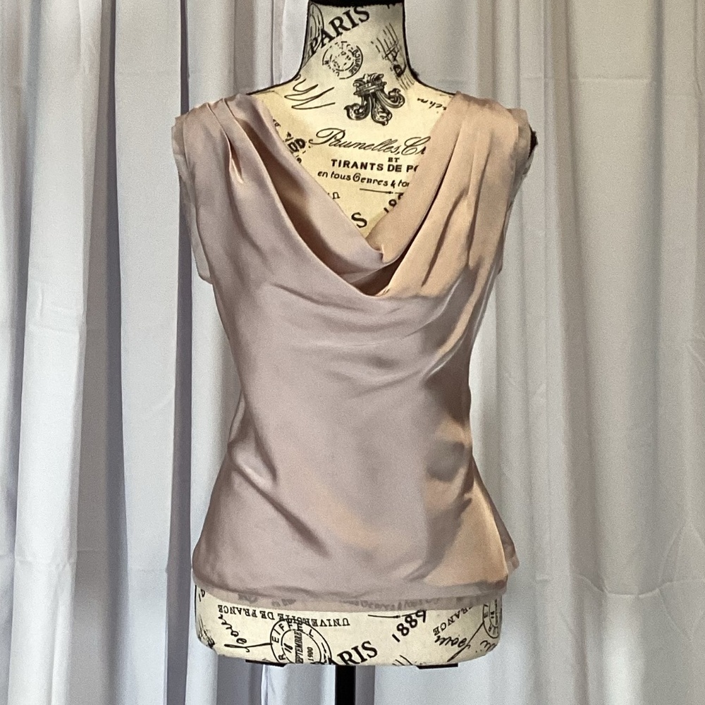 440. Coast Mauve Sleeveless Cowl Blouse EUC Size 10